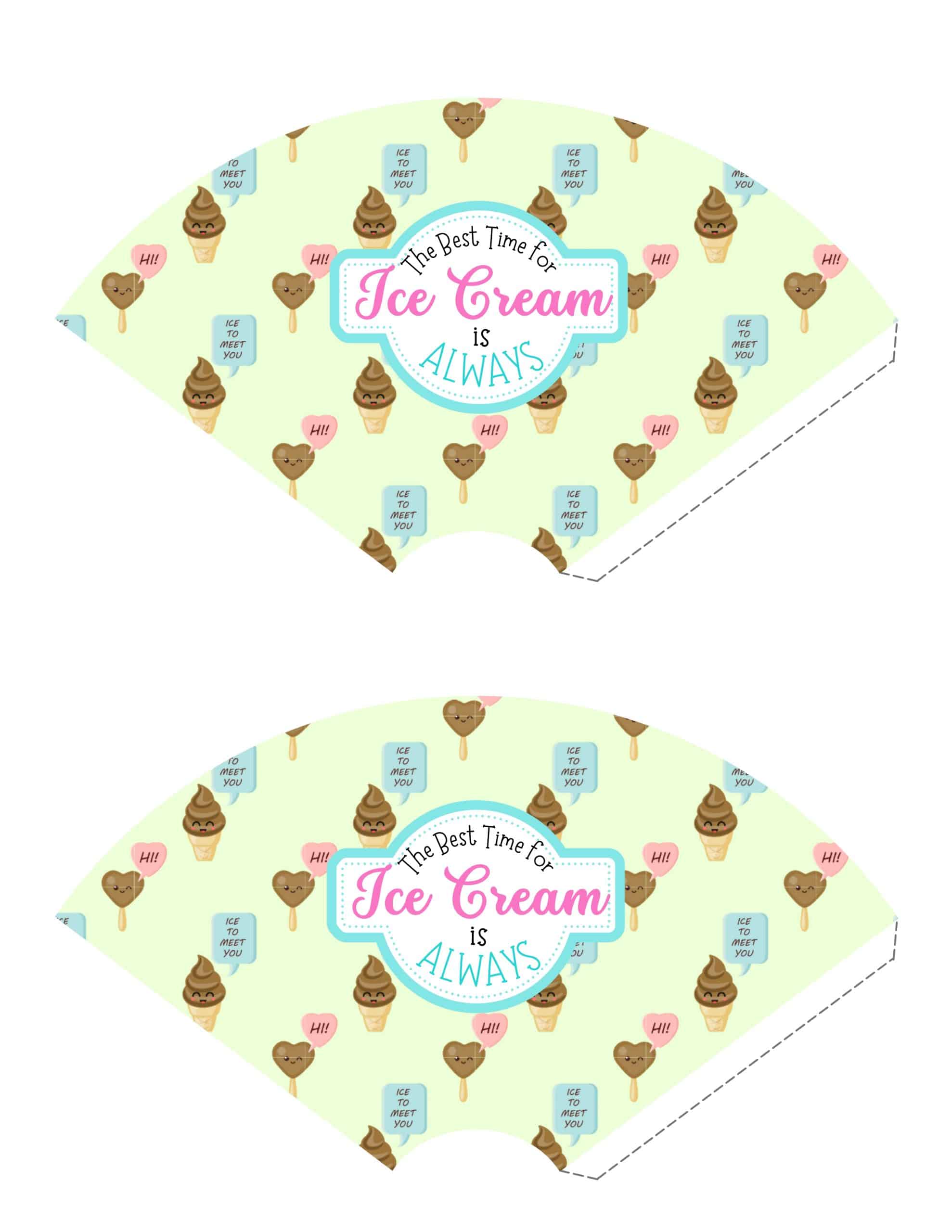 Download this free printable Cream of Ice icecream cup wrapper for a fun  & unique way to mix up your s…