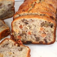 This easy banana and walnut bread is incredibly moist and so yummy