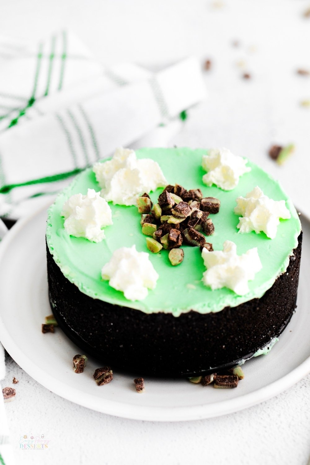 Green cheesecake