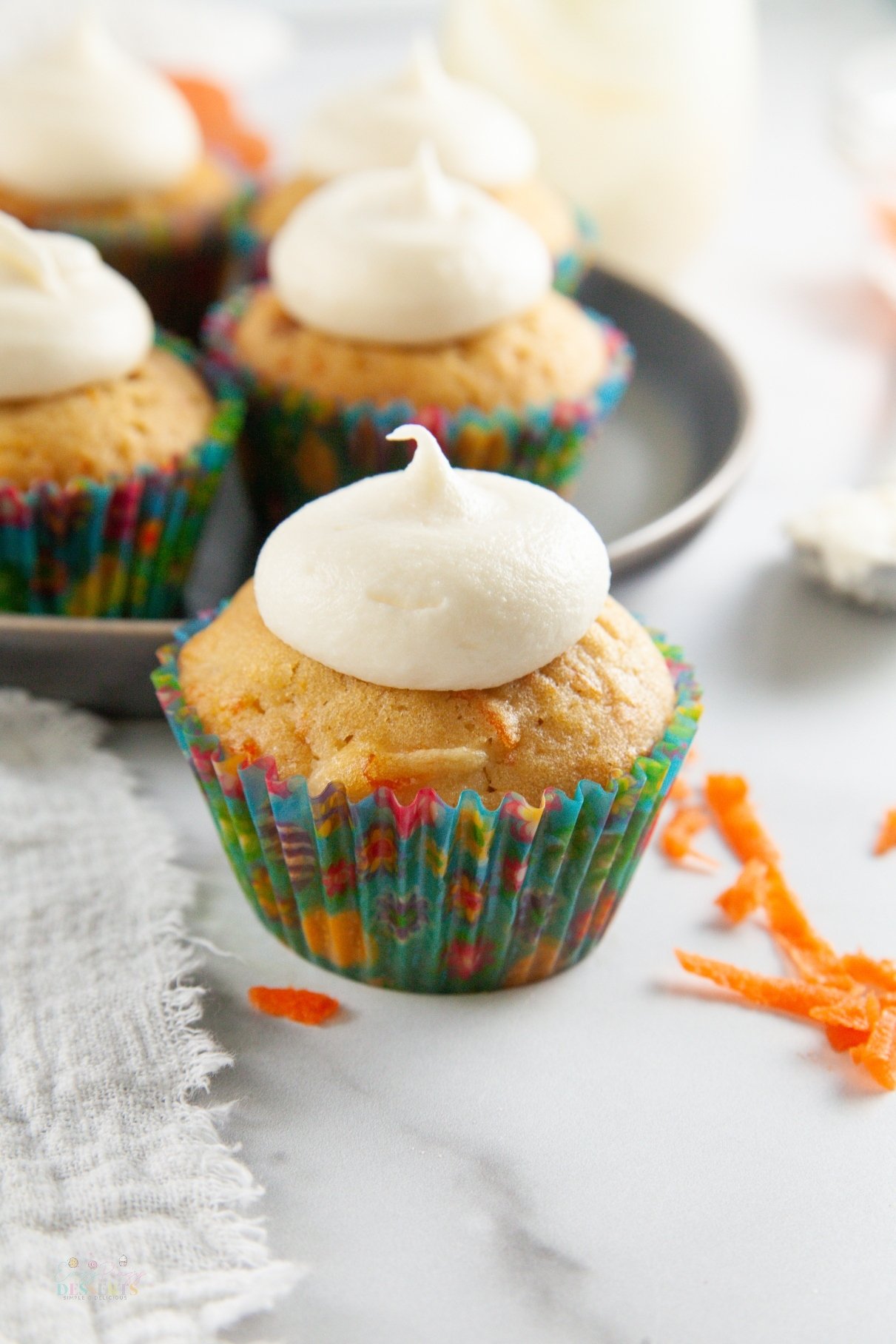 Homemade carrot cake cupcakes