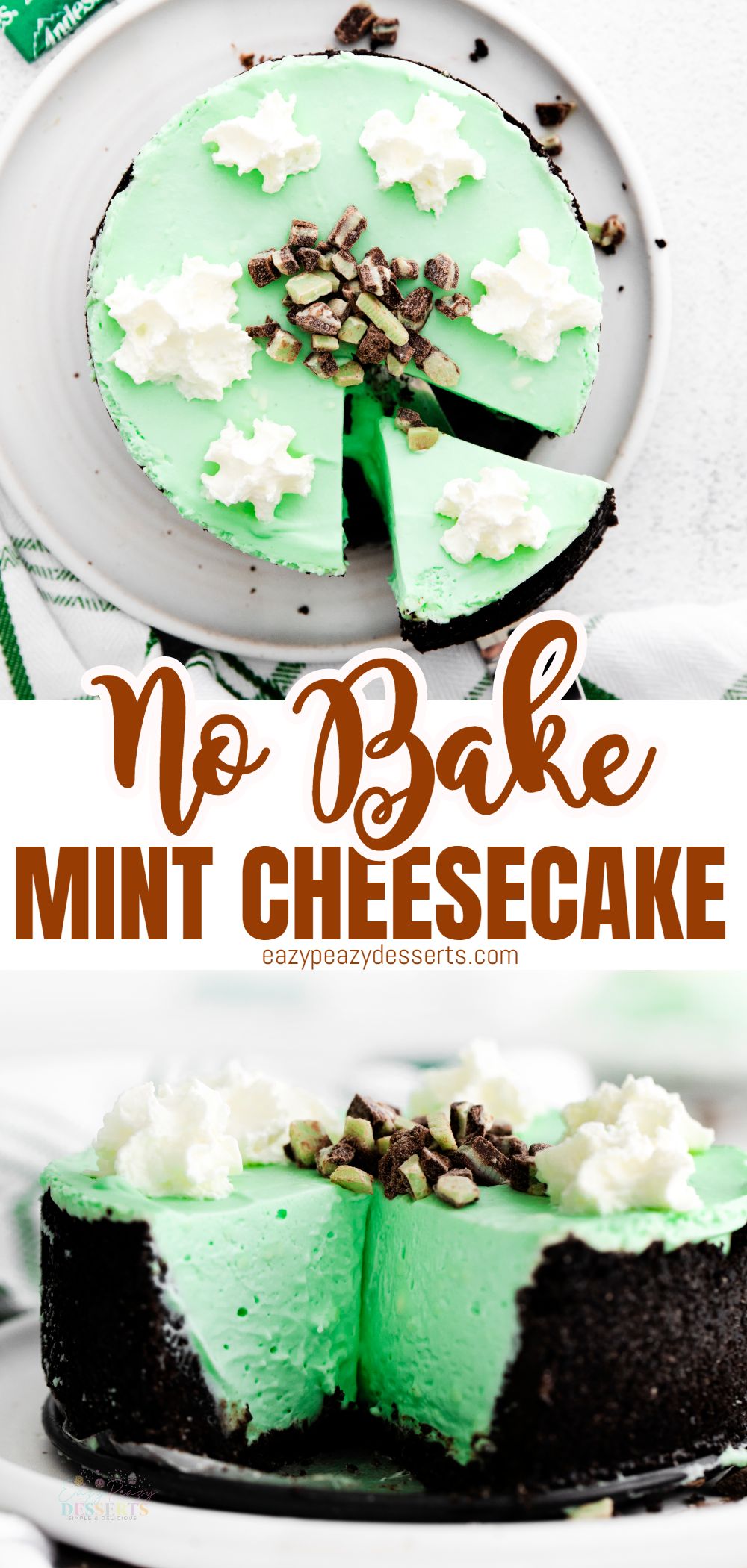 Mint cheesecake