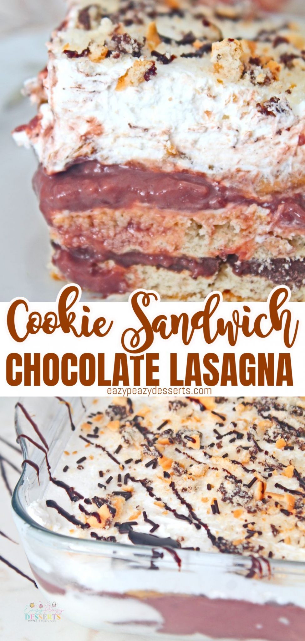 CHOCOLATE LASAGNA No Bake Dessert - Eazy Peazy Desserts