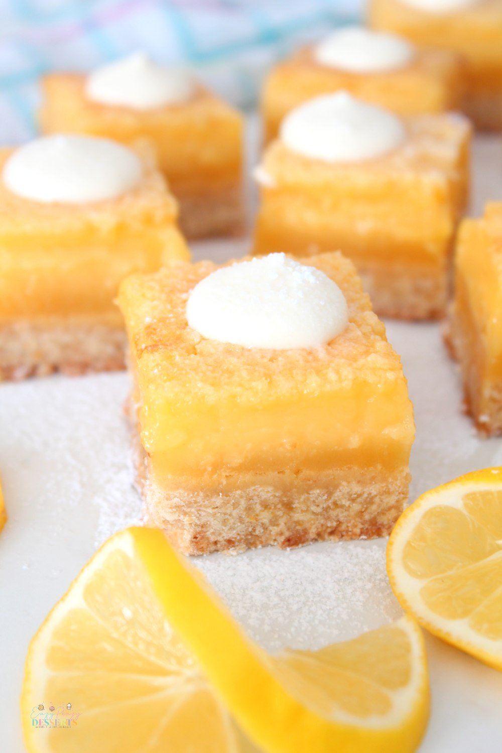 lemon dessert close up view