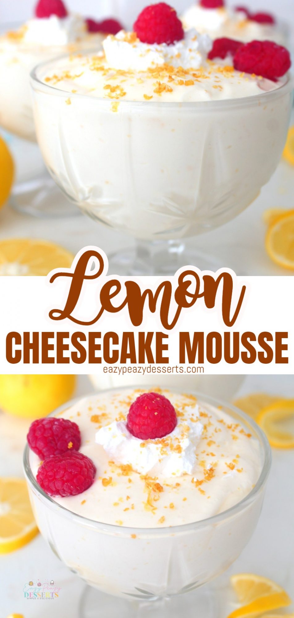 LEMON MOUSSE With Cream Cheese - Eazy Peazy Desserts