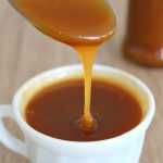 Close up image of easy salted caramel sauce