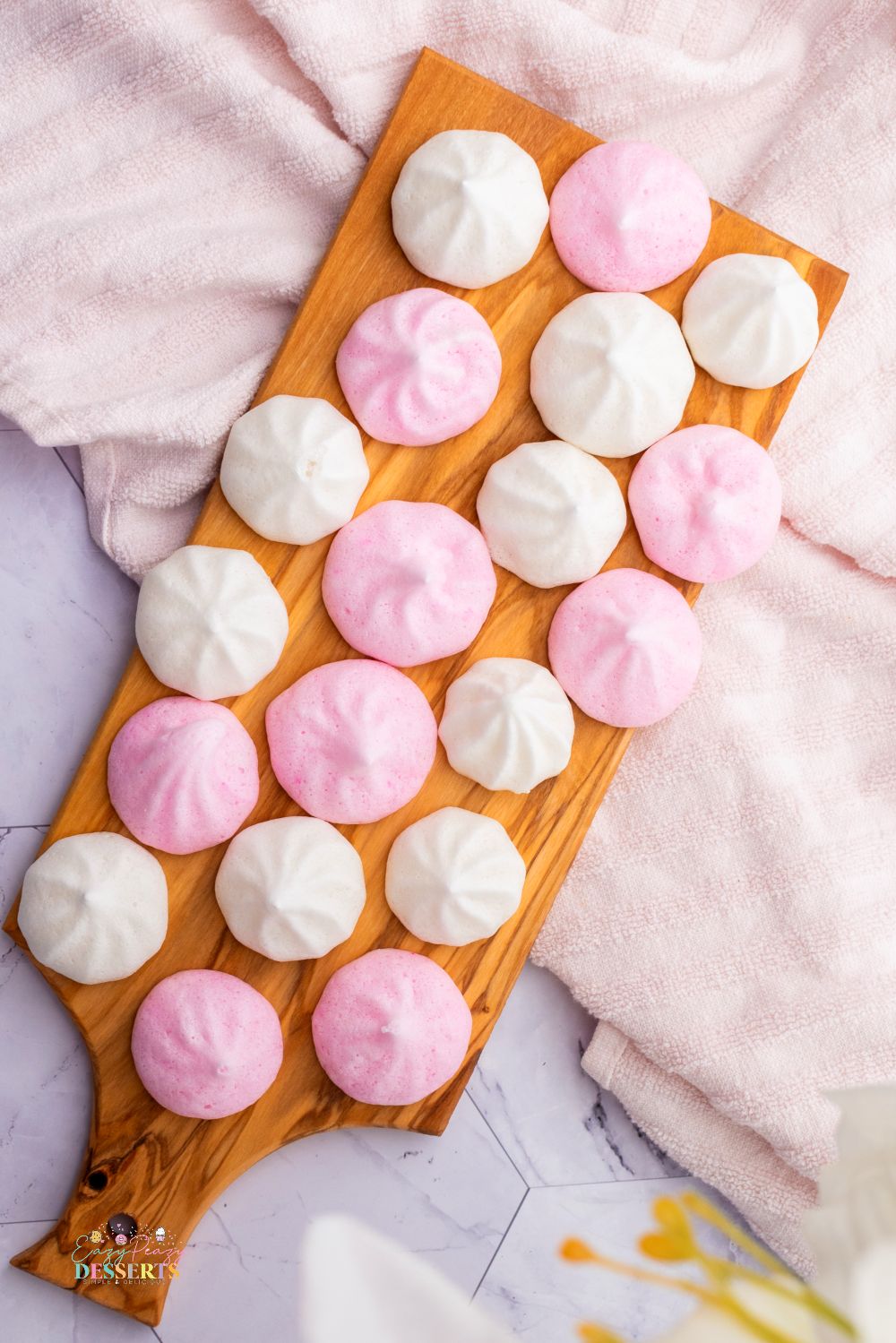 Image of lemon meringue cookies in pink and white