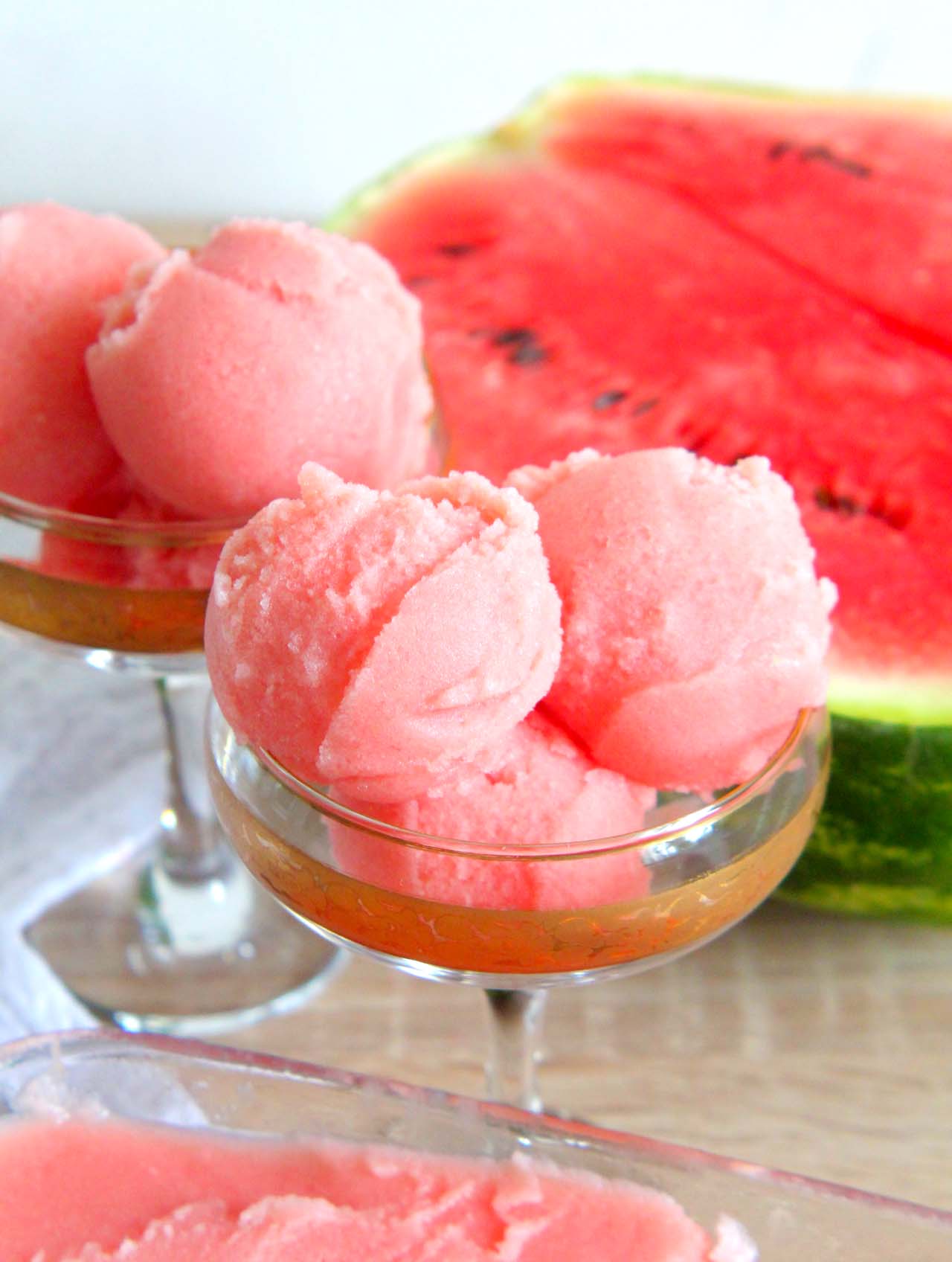 Coconut watermelon sorbet