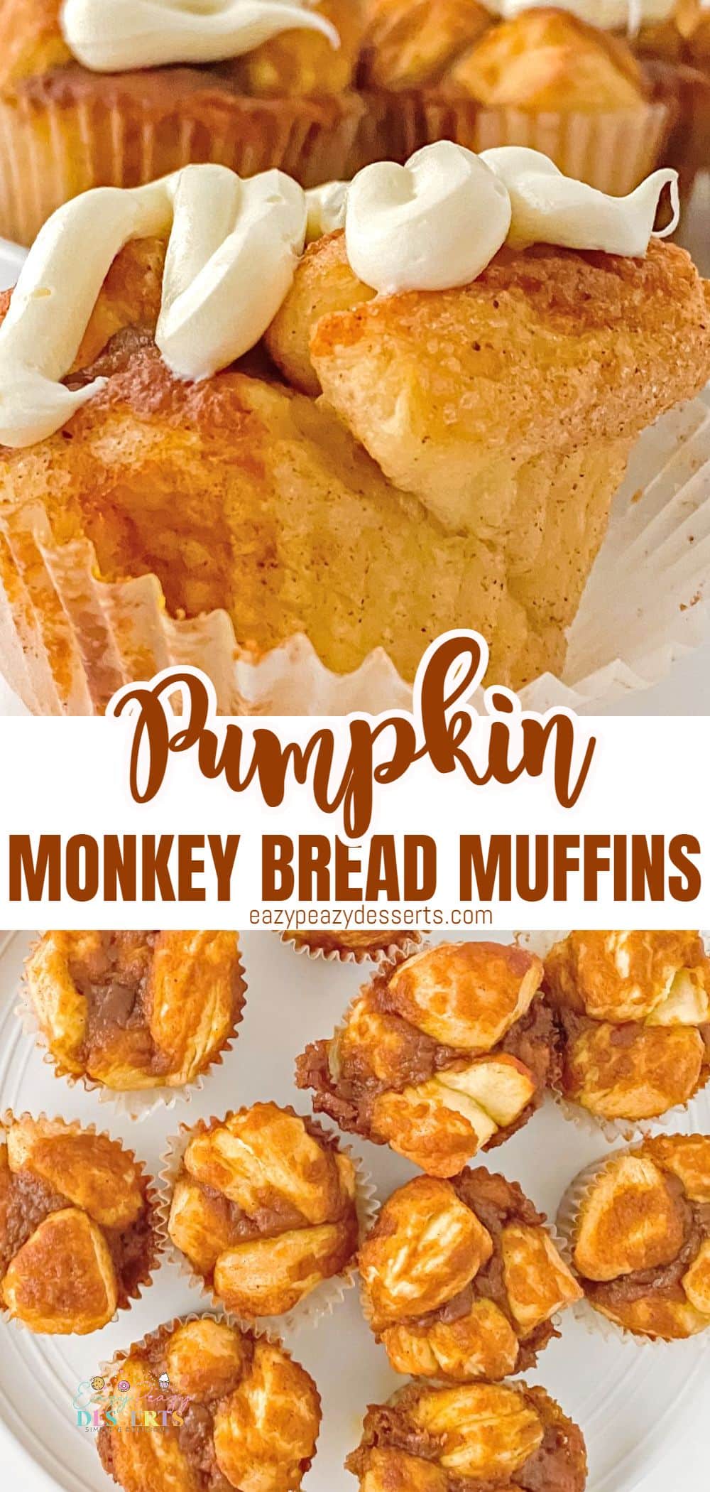Pumpkin monkey bread muffins
