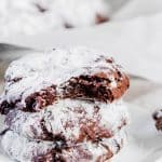 Close up image of chocolate crinkles