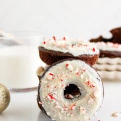 Peppermint Mocha Christmas Donuts