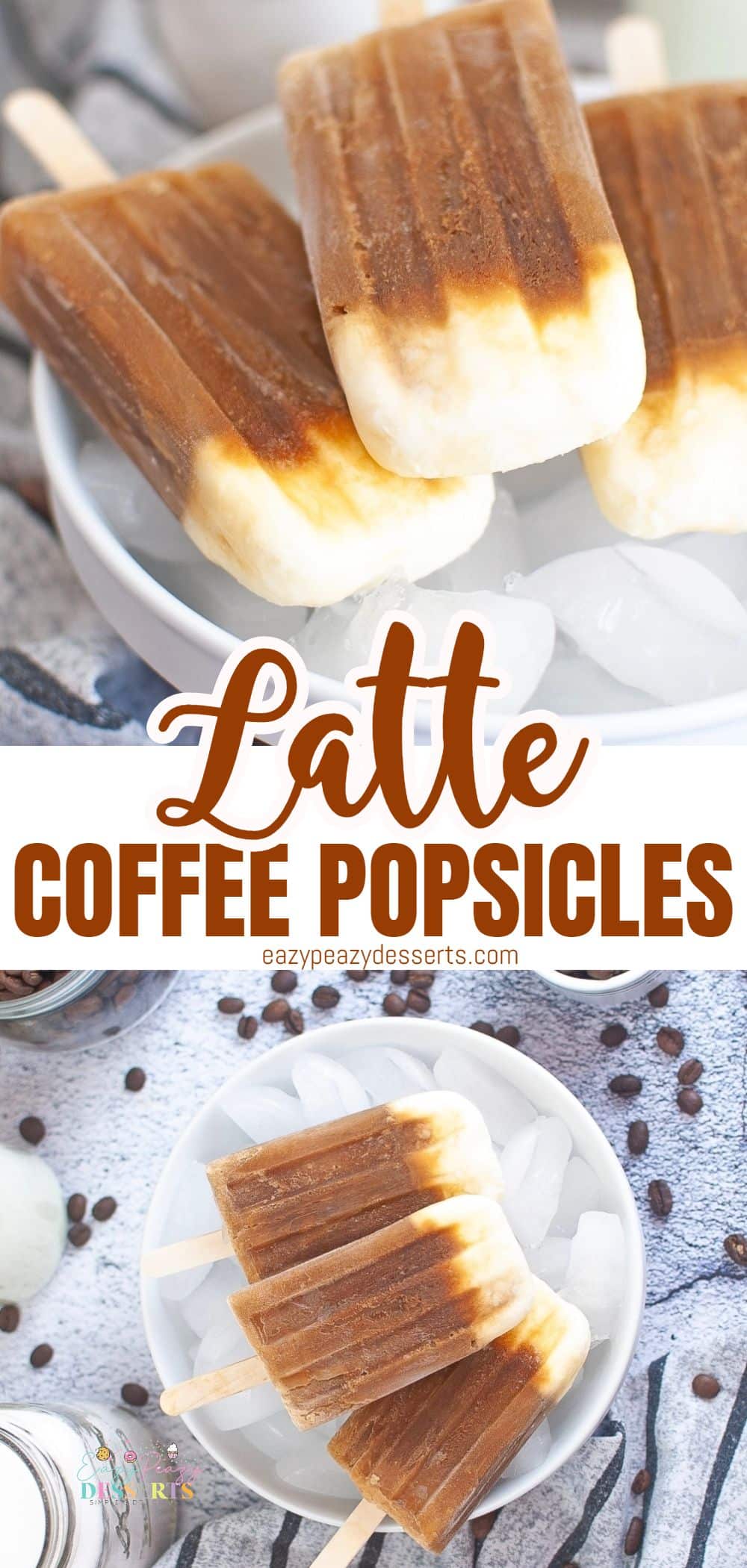 Coffee popsicles on ice