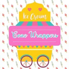 Printable ice cream cone wrappers