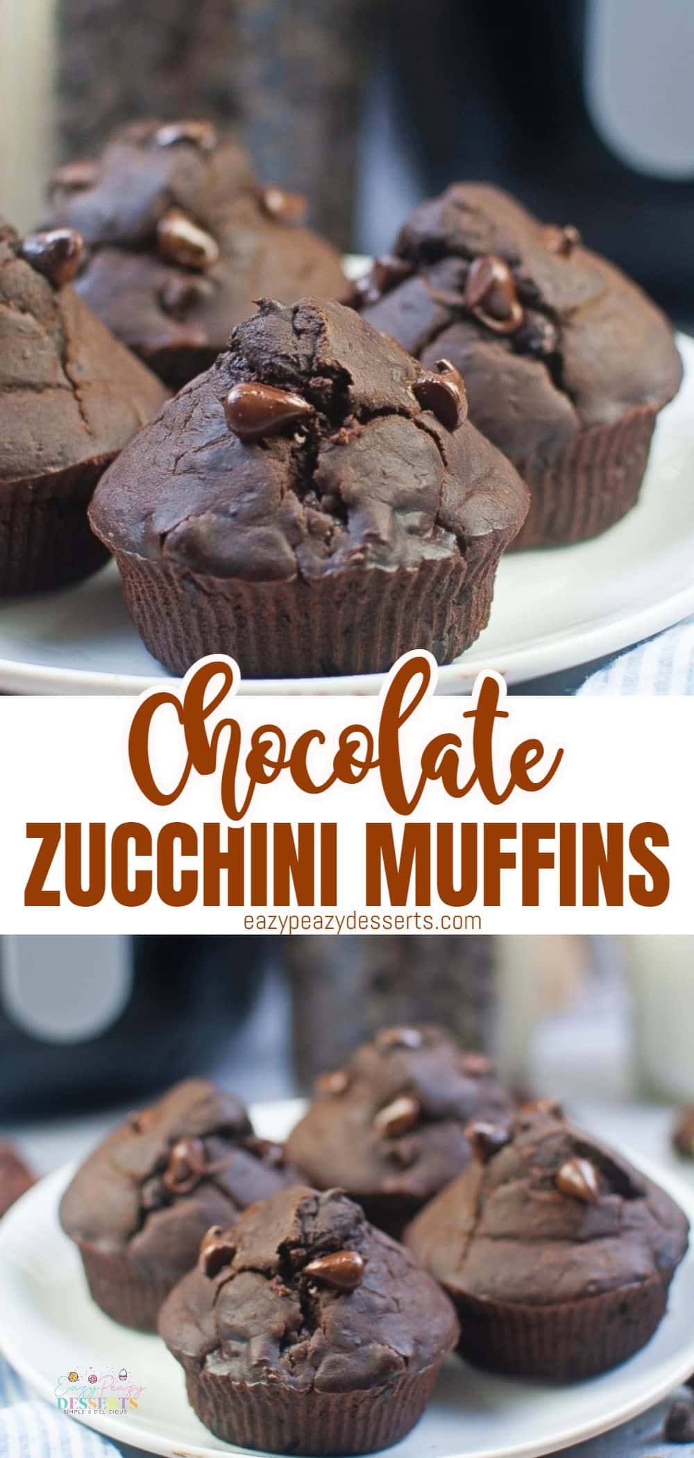 Chocolate zucchini muffins in air fryer