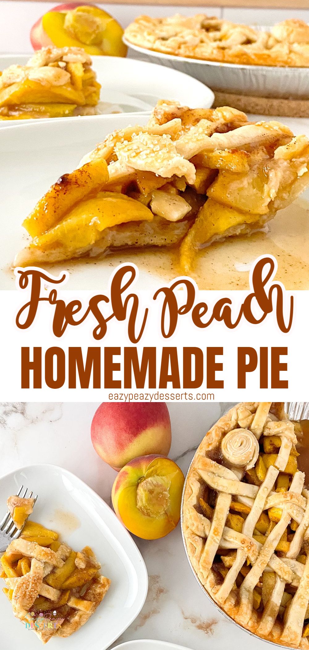 Fresh peach pie