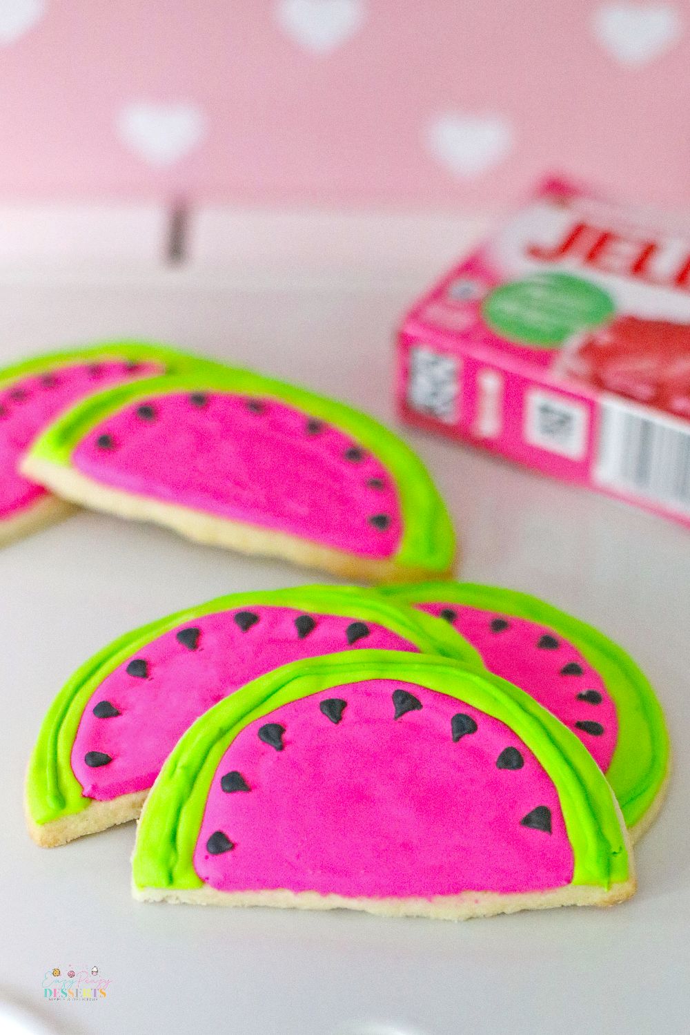 Watermelon decorated cookies