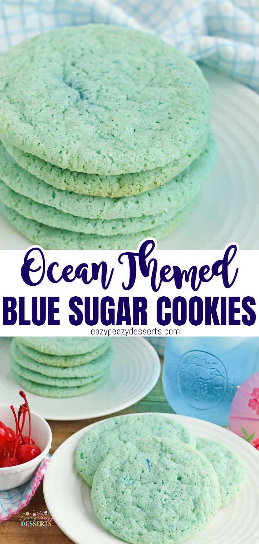 Blue sugar cookies