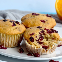 VEGAN ORANGE CRANBERRY MUFFINS STORY