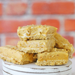 CREAMY PEANUT BUTTER FUDGE CHEESECAKE BARS STORY